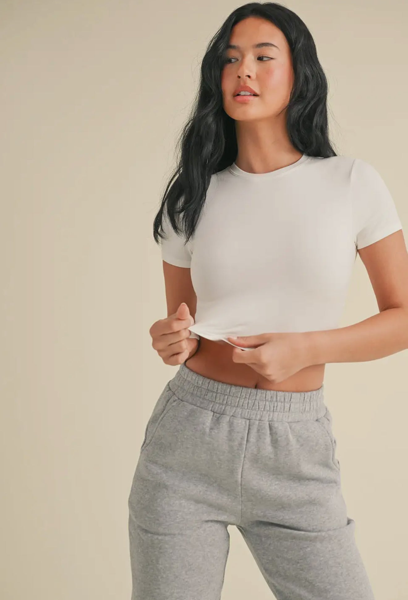 White Baby Tee