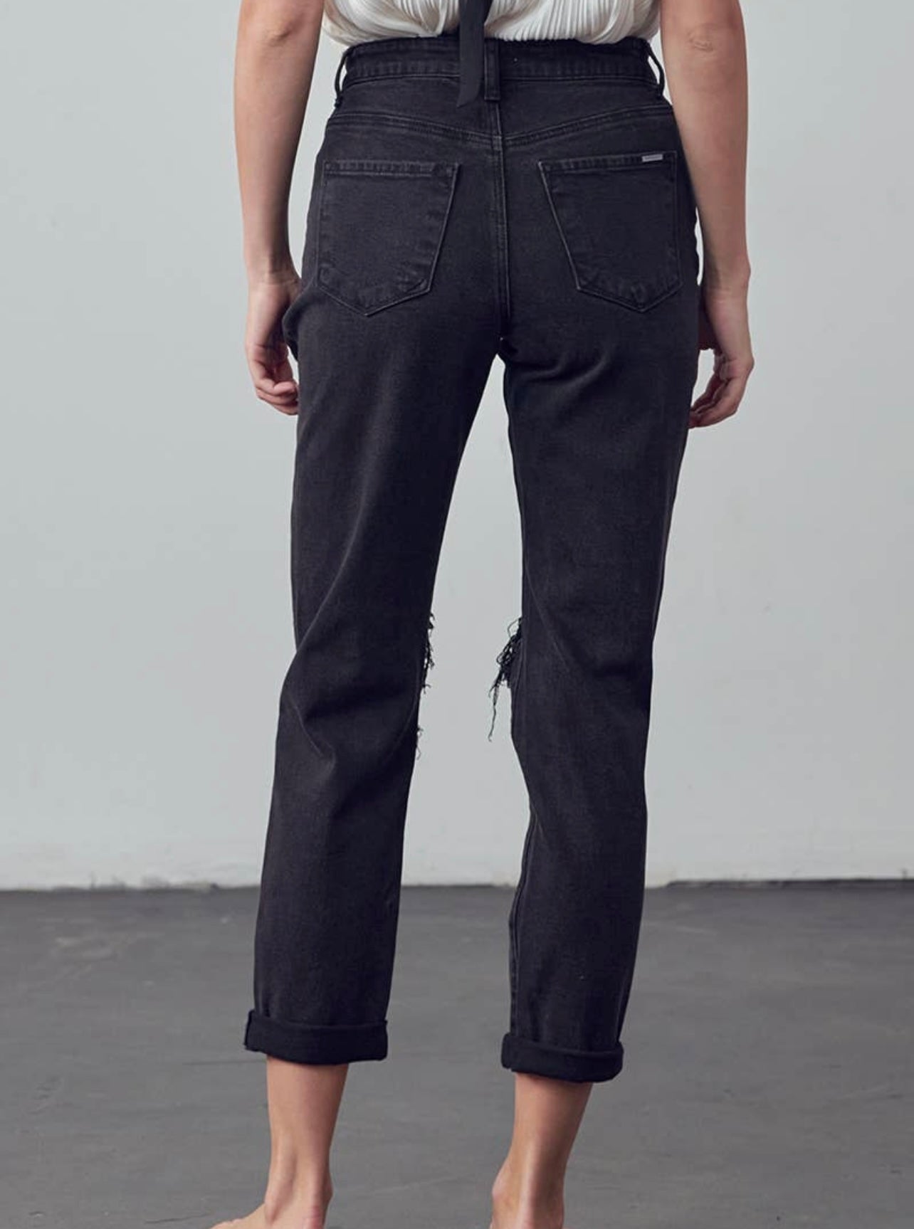 Insane Black Destroyed Jean